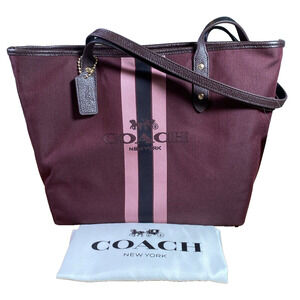 NWT Coach City Zip Tote With Horse And Carriage 69645 Oxblood W/Dust Bag Rt295